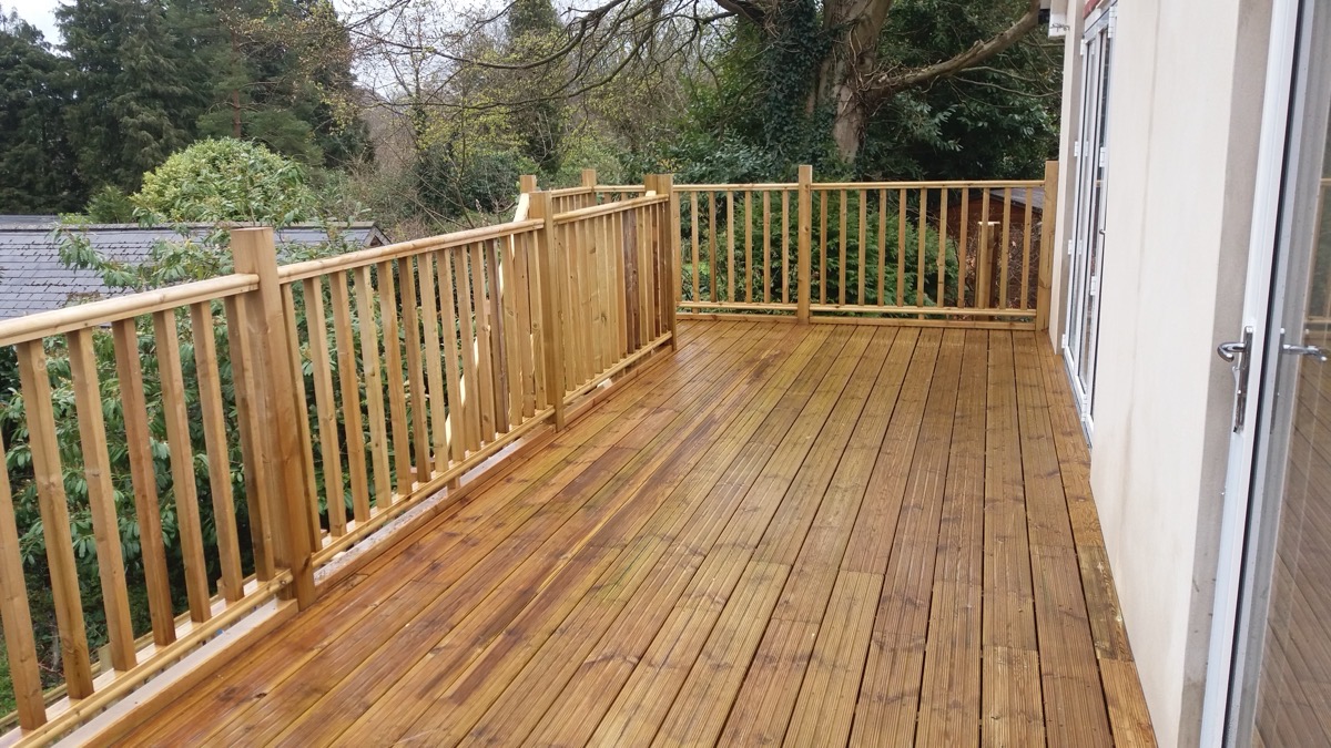 Garden deck and outdoor work